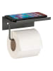 Wenko Toiletrolhouder "Desulo" antraciet - (B)14 x (H)12 x (D)6,2 cm