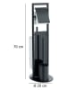 Wenko Toiletborstelgarnituur "Ravina" zwart - (H)70 x Ø 20 cm