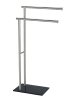 Wenko Handtuchständer "Lima" in silber/ schwarz - (B)41 x (H)79 x (T)20 cm