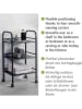 Wenko Badkamertrolley zwart - (B)41 x (H)75 x (D)32 cm