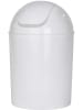 Wenko Afvalemmer met swingdeksel wit - 6 l