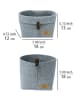 Wenko 2er-Set: Aufbewahrungskorb "Feli" in Grau - (B)18 x (H)13 x (T)12 cm