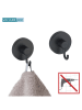 Wenko 2er-Set: Wandhaken "Vacuum-Lok" in Schwarz - Ø 6,5 cm
