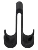 Wenko 2-delige set: dubbele douchehaken "Verna" zwart - (B)5 x (H)9,5 x (D)4,5 cm