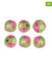 Wenko 6-delige set: wasballen roze/groen - Ø 4 cm