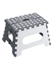 Wenko Składany hocker w kolorze szaro-białym - 35 x 22 x 27 cm