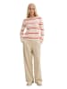 Tom Tailor Pullover in Weiß/ Rot/ Beige