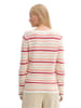 Tom Tailor Pullover in Weiß/ Rot/ Beige