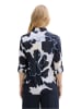 Tom Tailor Bluse in Weiß/ Dunkelblau