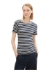 TOM TAILOR Denim 2er-Set: Shirts in Dunkelblau/ Weiß und Schwarz
