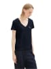 TOM TAILOR Denim 2er-Set: Shirts in Dunkelblau/ Weiß