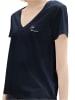TOM TAILOR Denim 2er-Set: Shirts in Dunkelblau/ Weiß