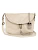 Lucca Baldi Leder-Umhängetasche "Cetona" in Beige - (B)24 x (H)18 x (T)4 cm
