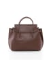 Lucca Baldi Leder-Henkeltasche "Pomarance" in Braun - (B)40 x (H)40 x (T)14 cm
