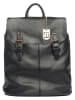 Lucca Baldi Leder-Rucksack "Montichiari" in Schwarz - (B)31 x (H)37 x (T)15 cm
