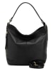Lucca Baldi Leren schoudertas "Carrara" zwart - (B)36 x (H)28 x (D)12 cm