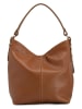 Lucca Baldi Leder-Schultertasche "Carrara" in Cognac - (B)36 x (H)28 x (T)12 cm