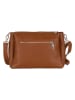 Lucca Baldi Leder-Umhängetasche "Melfi" in Cognac - (B)26 x (H)19 x (T)9 cm