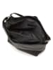 Lucca Baldi Leder-Schultertasche "Trapani" in Schwarz - (B)33 x (H)25 x (T)14 cm