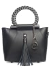 Lia Biassoni Leren handtas "Garlate" zwart - (B)28 x (H)21 x (D)10 cm