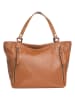 Lia Biassoni Leren schoudertas "Alserio" cognackleurig - (B)42 x (H)26 x (D)14 cm