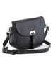 Lia Biassoni Leren schoudertas "Neva" zwart - (B)20 x (H)16 x (D)6 cm