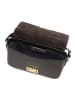 Lia Biassoni Leder-Umhängetasche "Camoscio" in Dunkelbraun - (B)24 x (H)16 x (T)7 cm