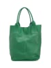 Pia Sassi Leren schoudertas groen - (B)28 x (H)35 x (D)17 cm