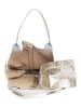 Pia Sassi Leder-Schultertasche in Gold - (B)28 x (H)25 x (T)17 cm