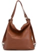 Anna Morellini Leren schoudertas "Ylenia" cognackleurig - (B)39 x (H)30 x (D)16 cm