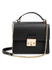 Lia Biassoni Leder-Henkeltasche in Schwarz - (B)27 x (H)24 x (T)8 cm
