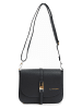 Lia Biassoni Leren schoudertas zwart - (B)24 x (H)18 x (D)8 cm