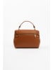 Lia Biassoni Leder-Henkeltasche in Hellbraun - (B)30 x (H)22 x (T)10 cm