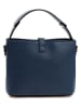 Lia Biassoni Leder-Henkeltasche in Dunkelblau - (B)25 x (H)20 x (T)12 cm