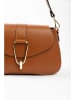 Lia Biassoni Leder-Schultertasche in Hellbraun - (B)27 x (H)18 x (T)8 cm