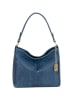 Anna Morellini Leder-Schultertasche "Dania" in Dunkelblau - (B)29 x (H)24 x (T)8 cm