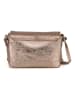 Anna Morellini Leder-Umhängetasche "Lola" in Bronze - (B)24 x (H)18 x (T)6 cm