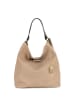 Anna Morellini Leren schoudertas "Sebastiana" beige - (B)38 x (H)36 x (D)14 cm