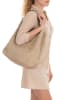 Anna Morellini Leder-Schultertasche "Sebastiana" in Beige - (B)38 x (H)36 x (T)14 cm