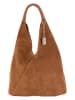 Anna Morellini Leren shopper "Eleonora" camel - (B)40 x (H)31 x (D)2 cm
