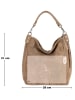 Anna Morellini Leder-Schultertasche "Denise" in Beige - (B)29 x (H)31 x (T)14 cm