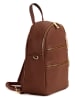 Anna Morellini Skórzany plecak "Zeolla" w kolorze jasnobrązowym - 22 x 29 x 11 cm