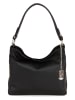Anna Morellini Leren handtas "Paolina" zwart - (B)28 x (H)24 x (D)8 cm