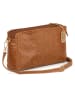 Anna Morellini Leder-Umhängetasche "Luigina" in Hellbraun - (B)25 x (H)16 x (T)7 cm