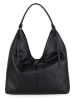 Anna Morellini Leder-Schultertasche "Samuela" in Schwarz - (B)38 x (H)30 x (T)10 cm