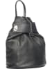 Mia Tomazzi Leder-Rucksack "Sirietto" in Schwarz - (B)28 x (H)35 x (T)13 cm