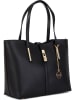 Mia Tomazzi Leder-Schultertasche "Como" in Schwarz - (B)35 x (H)28 x (T)14 cm