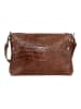 Mia Tomazzi Leder-Umhängetasche "Abano" in Braun - (B)23 x (H)16 x (T)2 cm