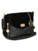 Mia Tomazzi Leren schoudertas "Marostica" zwart - (B)26 x (H)21 x (D)10 cm