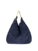 Mia Tomazzi Leder-Henkeltasche "Tarabella" in Dunkelblau - (B)34 x (H)30 x (T)11 cm